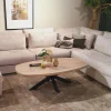 WoonMax Salontafel Deens ovaal Costa - 135 cm - Diverse kleuren Outlet