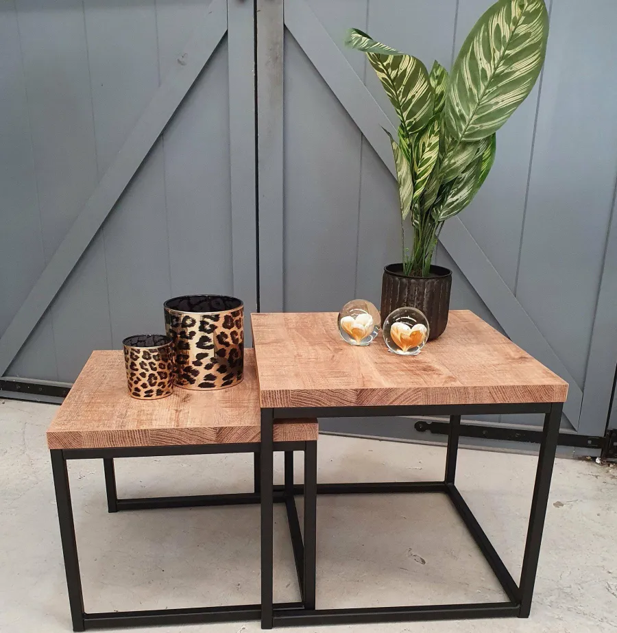 WoonMax Salontafel Floris set van 2 mango lamulux New