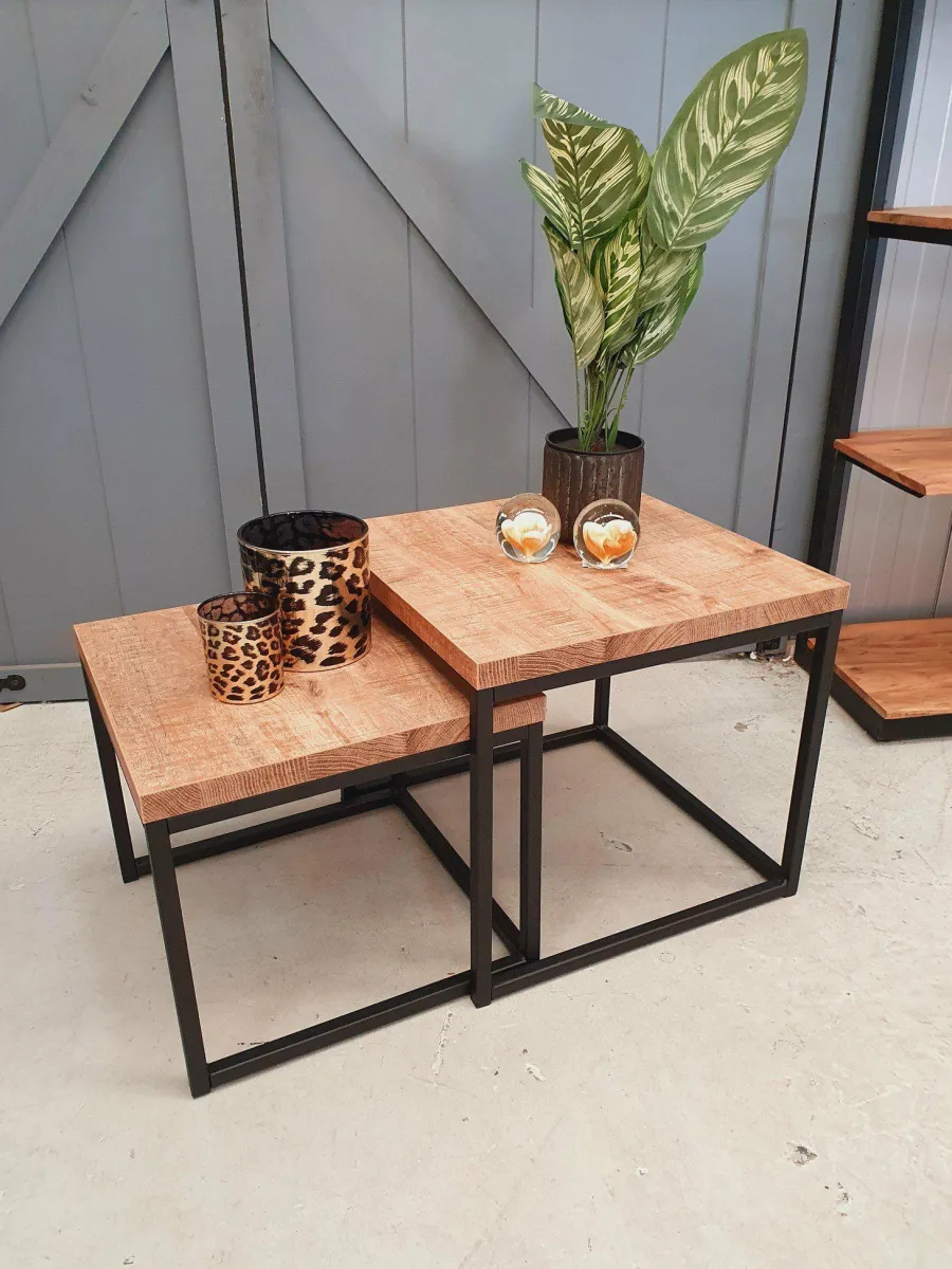 WoonMax Salontafel Floris set van 2 mango lamulux New