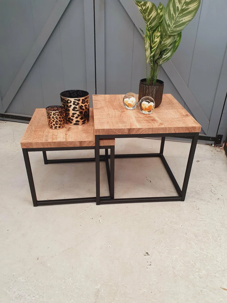 WoonMax Salontafel Floris set van 2 mango lamulux New