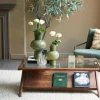 WoonMax Salontafel 112x70x41 cm YUKI acacia hout donker bruin+glas Online