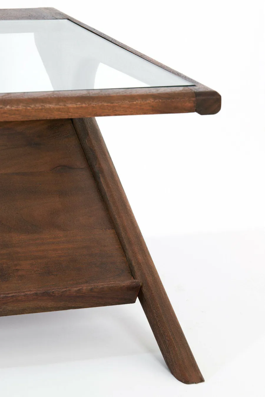 WoonMax Salontafel 112x70x41 cm YUKI acacia hout donker bruin+glas Online