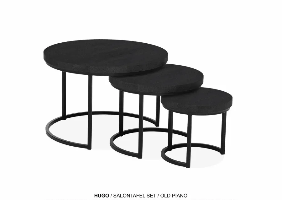 WoonMax Set van 3 salontafels Hugo met stalen onderstel Sale