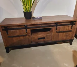 WoonMax TV meubel Dark mango Vigo groot 2 deuren