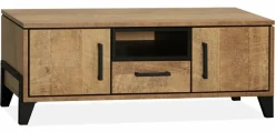 WoonMax Tv meubel Maldini Old teak - 2 deuren en 1 lade Outlet