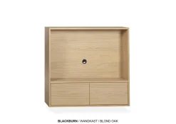 WoonMax TV wandmeubel Blackburn maat S - Diverse elementen en kleuren