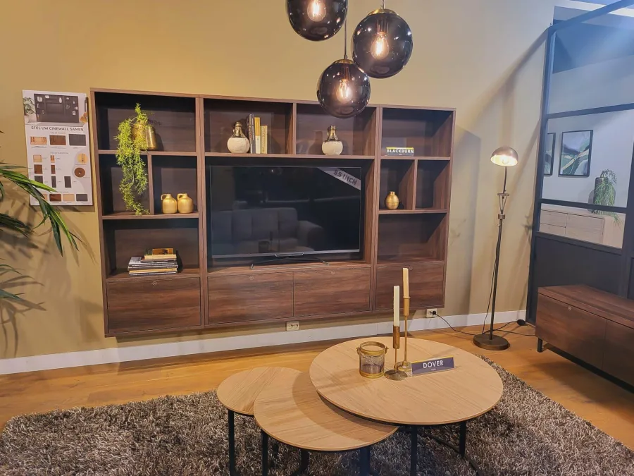 WoonMax TV wandmeubel Blackburn maat M - Diverse elementen en kleuren Online