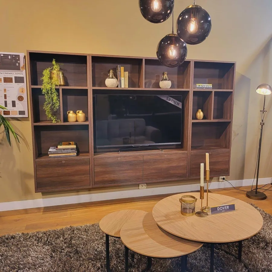 WoonMax TV wandmeubel Blackburn maat M - Diverse elementen en kleuren Online