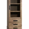 WoonMax Union vitrinekast 1 deur/3 laden lamulux mango Online