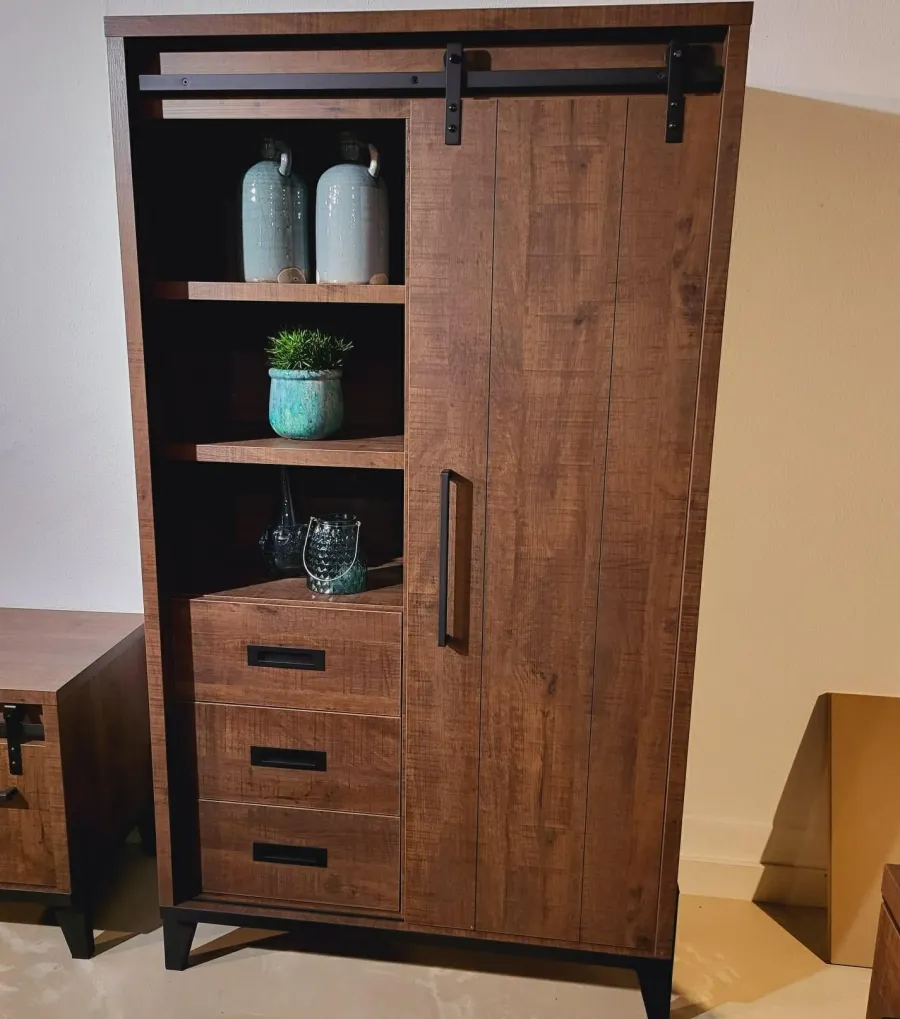 WoonMax Vigo Dark Mango opbergkast Lamulux