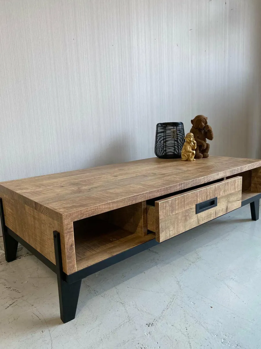 WoonMax Vigo Mango salontafel lamulux met 1 lade Outlet