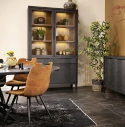 WoonMax Vitrinekast Gamma Old Piano - 2 glazen deuren Discount