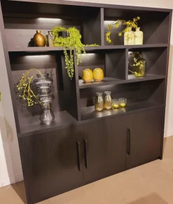WoonMax Wandkast Broadway 3 deurs - Noir inclusief verlichting New