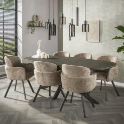 WoonStijl Armstoel Embrace draaibaar - Hoven champagne Online