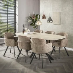 WoonStijl Armstoel Embrace draaibaar - Hoven champagne Online