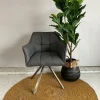 WoonStijl Armstoel grid draaibaar RVS Buffelo zwart Hot