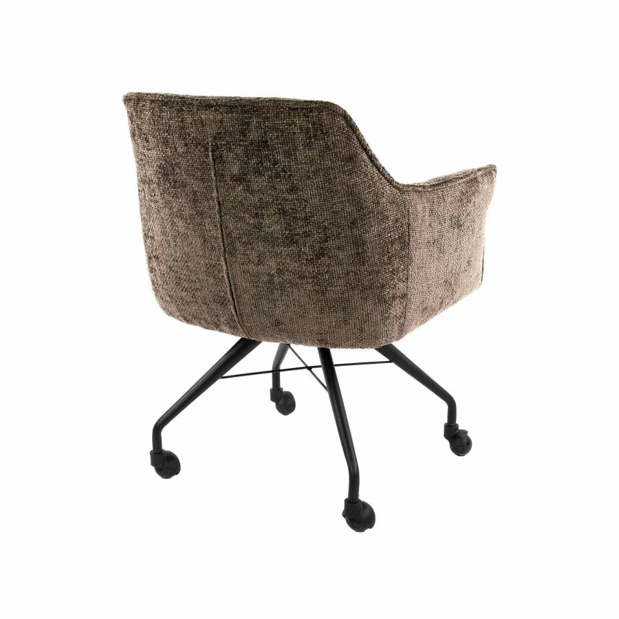 WoonStijl Armstoel Raster wieltjes Hoven Taupe New