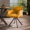 WoonStijl Armstoel raster draaibaar Velvet goud Discount