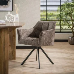 WoonStijl Armstoel raster draaibaar Rich Taupe Online