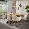 WoonStijl Armstoel Raster wieltjes Alura zand Outlet
