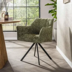 WoonStijl Armstoel raster draaibaar Hoven Groen Outlet