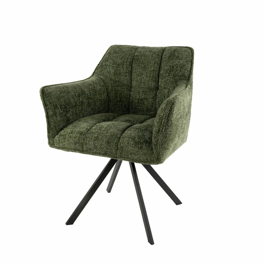 WoonStijl Armstoel raster draaibaar Hoven Groen Outlet