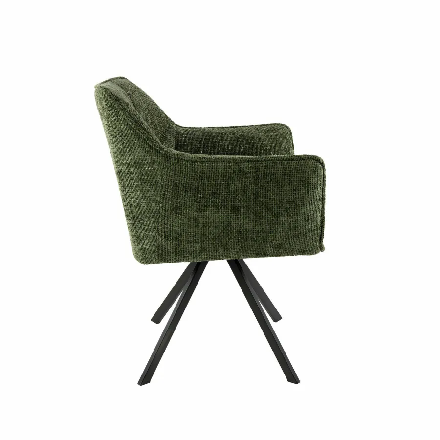 WoonStijl Armstoel raster draaibaar Hoven Groen Outlet