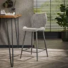 WoonStijl Barstoel boucle lendesteun grijs Sale