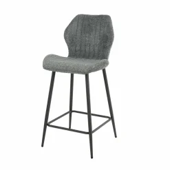 WoonStijl Barstoel boucle lendesteun grijs Sale