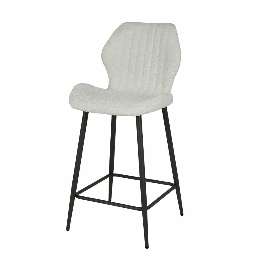 WoonStijl Barstoel boucle lendesteun wit Outlet