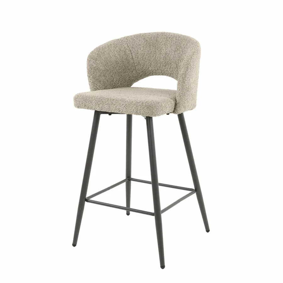 WoonStijl Barstoel boucle salon boucle zandkleur Online