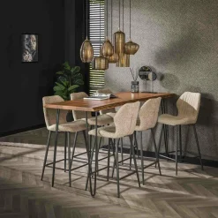 WoonStijl Barstoel boucle lendesteun zand Hot