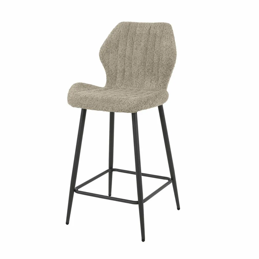 WoonStijl Barstoel boucle lendesteun zand Hot