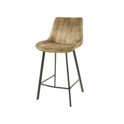 WoonStijl Barstoel brede zit velvet champagne Online