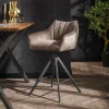 WoonStijl Barstoel cinema draaibaar velvet antraciet Best