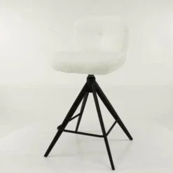 WoonStijl Barstoel Comfort draaibaar Boucle Wit Sale