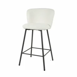 WoonStijl Barstoel Curve Boucle wit Discount