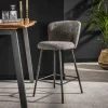 WoonStijl Barstoel Curve Boucle grijs Best