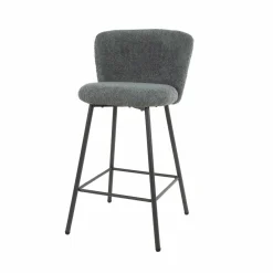 WoonStijl Barstoel Curve Boucle grijs Best