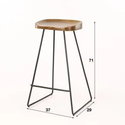 WoonStijl Barstoel houten zitting acacia Hot