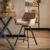WoonStijl Barstoel Raster draaibaar Champagne velvet Hot