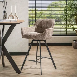 WoonStijl Barstoel raster draaibaar Rich Champagne Hot