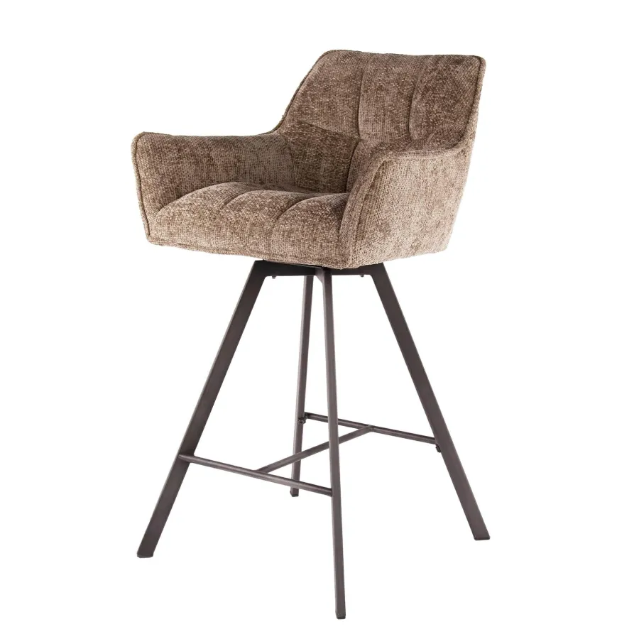 WoonStijl Barstoel raster draaibaar Rich Champagne Hot