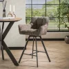 WoonStijl Barstoel raster draaibaar Rich Taupe Best