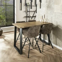 WoonStijl Barstoel raster draaibaar Rich Taupe Best