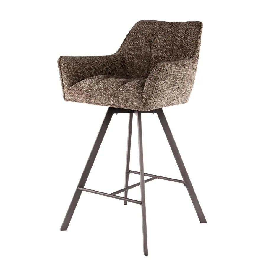 WoonStijl Barstoel raster draaibaar Rich Taupe Best