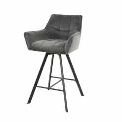 WoonStijl Barstoel Raster draaibaar antraciet velvet New