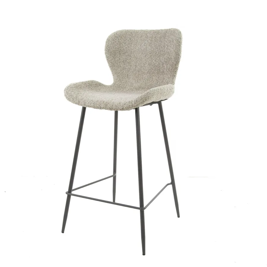 WoonStijl Barstoel ronde buis Boucle zand Sale