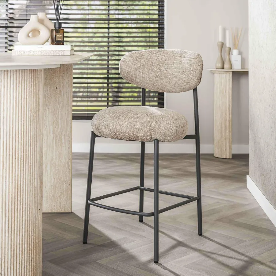 WoonStijl Barstoel Round Cargo zand New