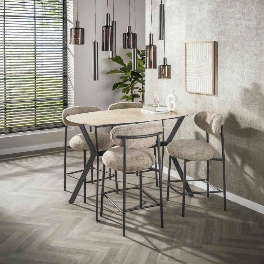 WoonStijl Barstoel Round Cargo zand New